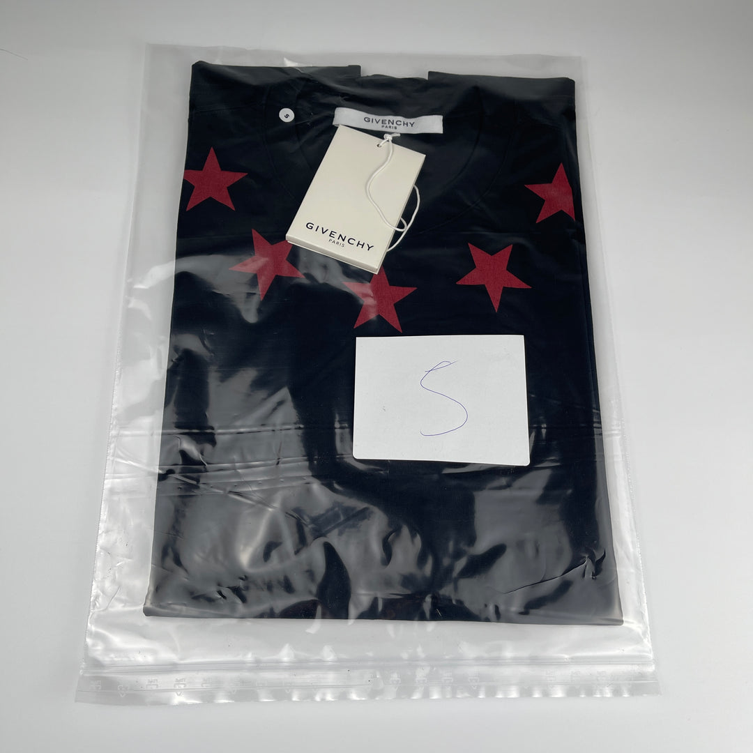 Givenchy Black Tee Red Stars