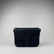 Dior Small Saddle Messenger Bag with Flap Black