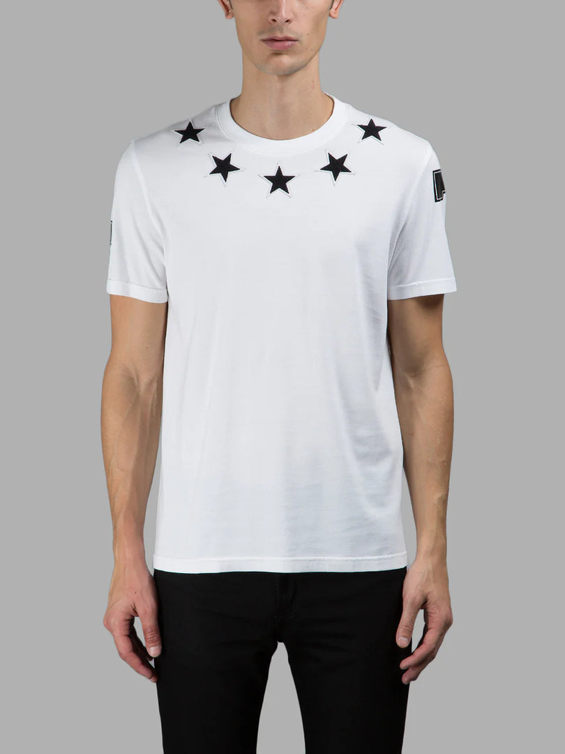 Givenchy White Tee Black Stars