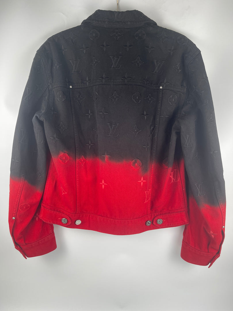 Louis Vuitton Black Red Denim Jacket