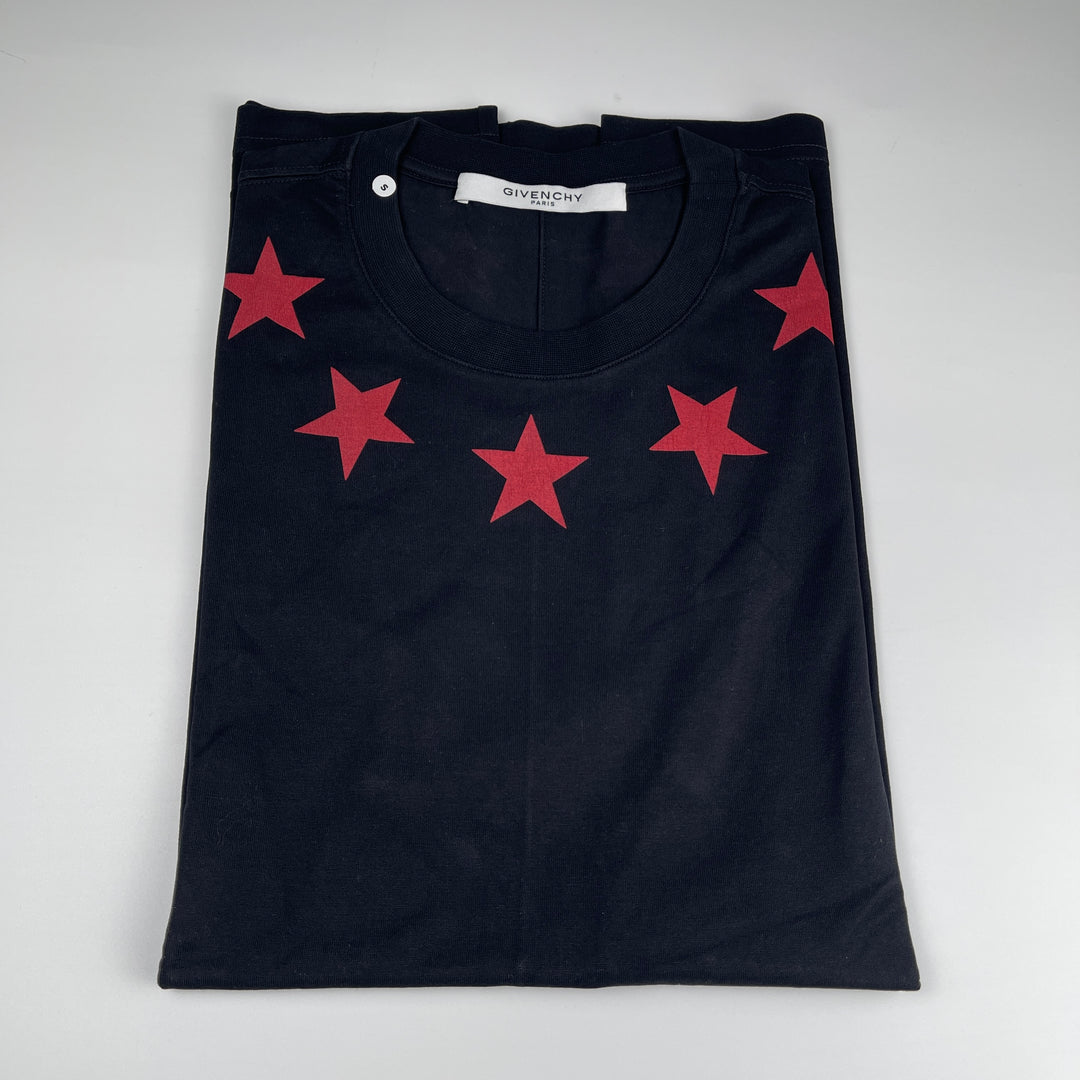 Givenchy Black Tee Red Stars