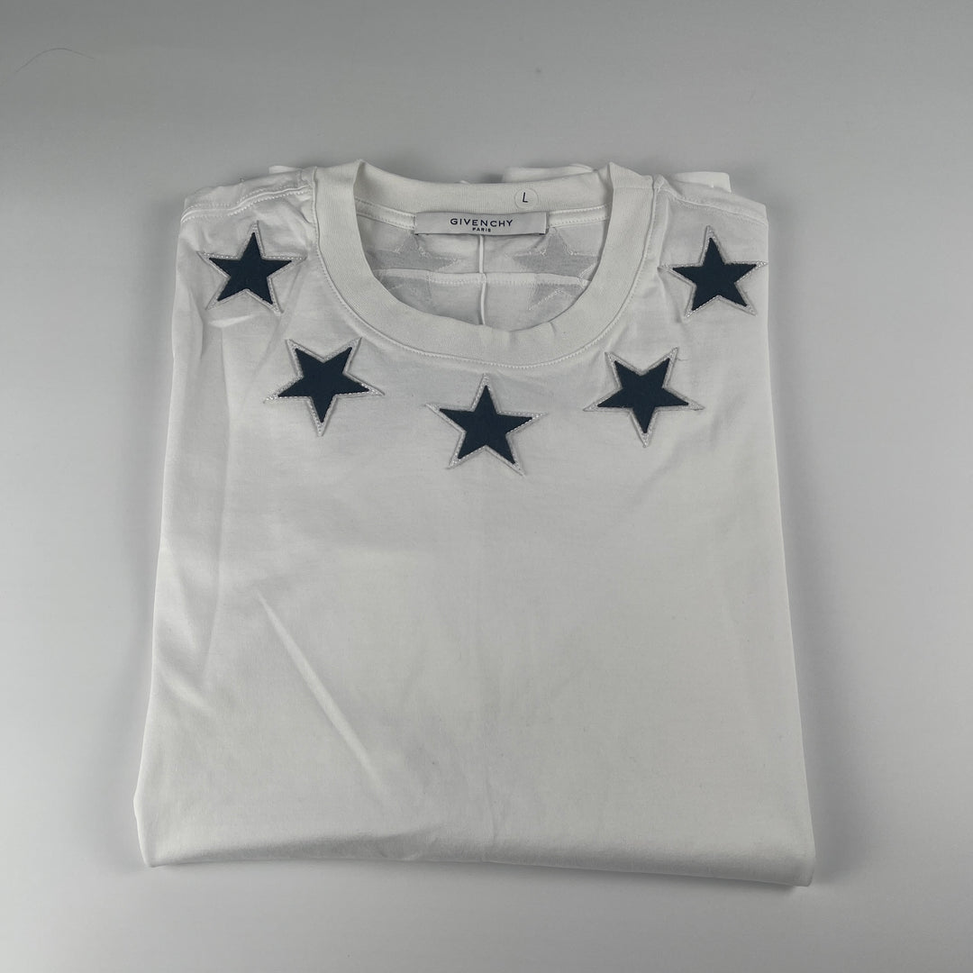 Givenchy White Tee Black Stars