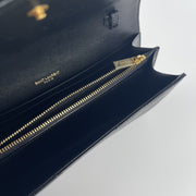 YSL Cassandre Chain Wallet In Grain Leather